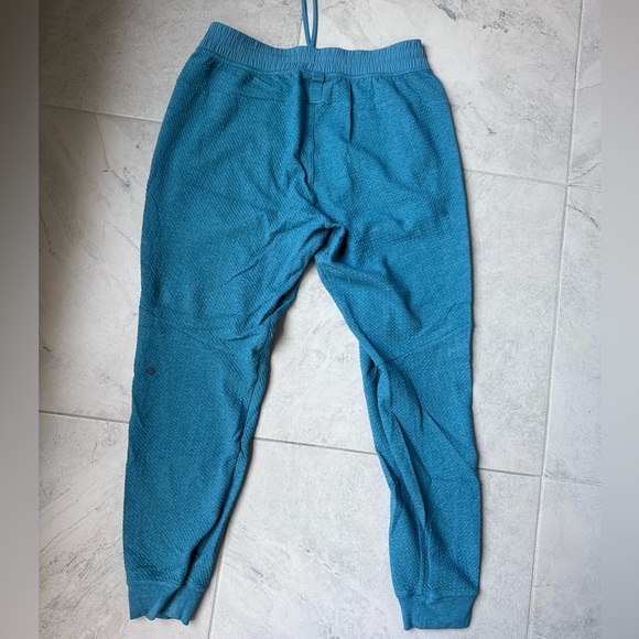 Lululemon textured double knit cotton joggers men’s size medium teal - Picture 4 of 5